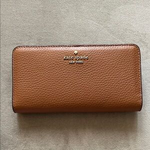 Kate Spade Brown Slim Bifold Wallet
